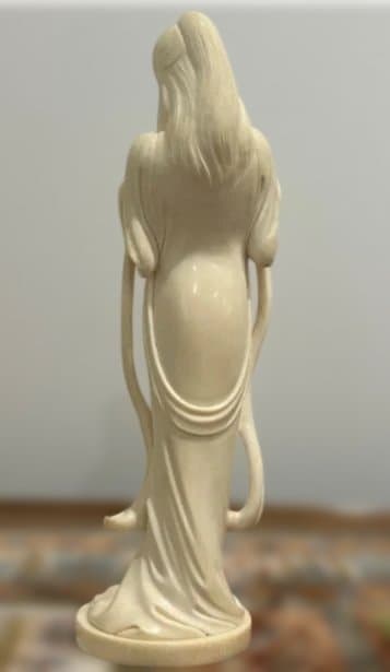 東洋彫刻 小針樹生 妖精 高さ約25cm 共箱