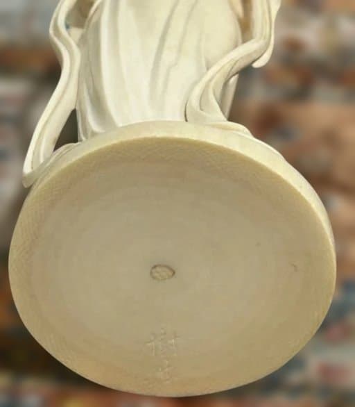 東洋彫刻 小針樹生 妖精 高さ約25cm 共箱