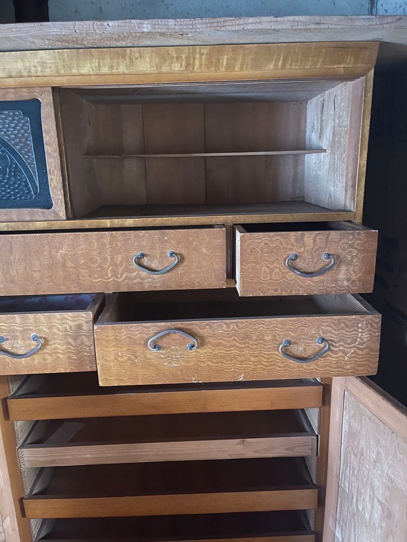 当時物| 和箪笥| 水屋箪笥| アンティーク| 大型 祖母の嫁入り家具
