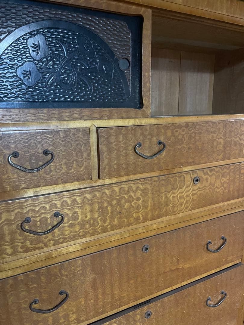 当時物| 和箪笥| 水屋箪笥| アンティーク| 大型 祖母の嫁入り家具