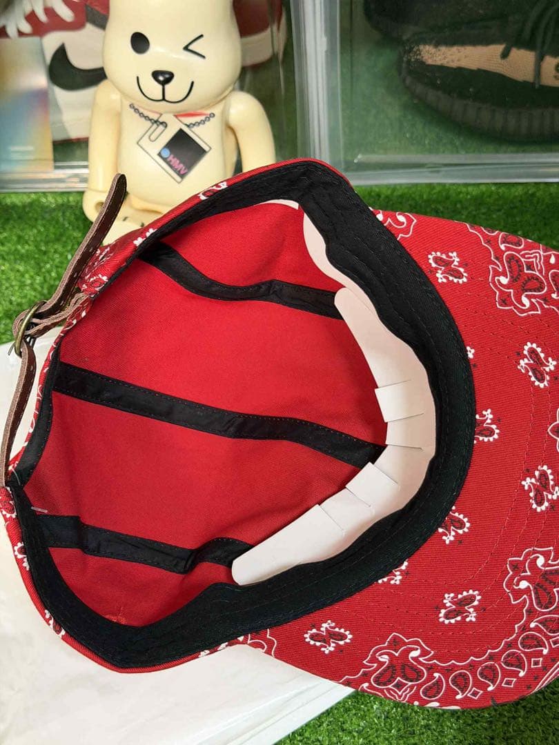 SUPREME CAPバンダナ柄キャップ レッド