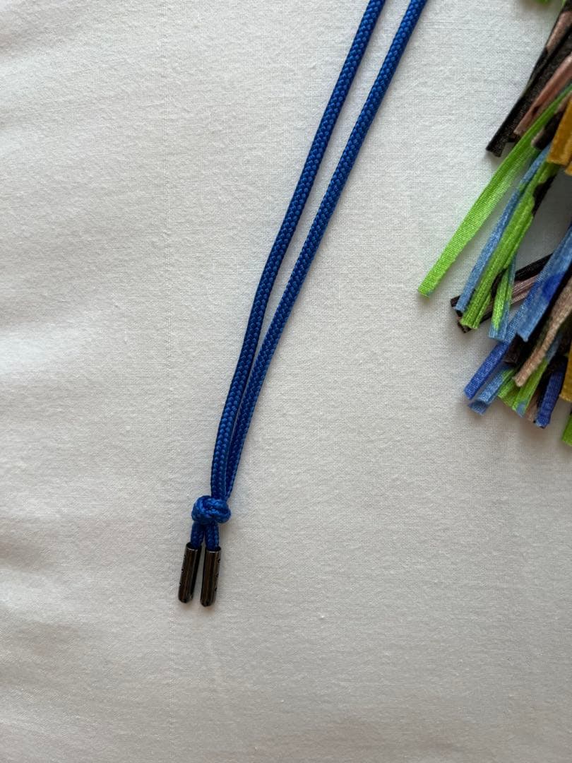 美品PLEATS PLEASE イッセイミヤケ巾着フリンジバッグ