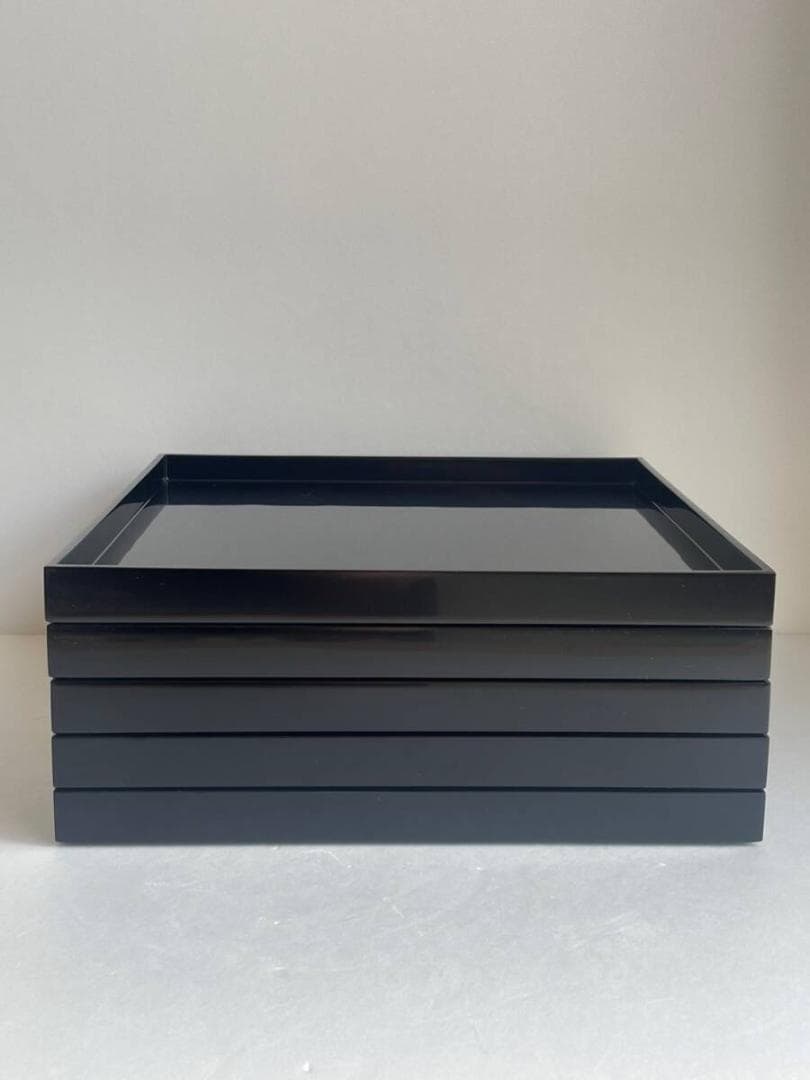 美品 輪島塗 膳 五客 紙箱入 お膳 懐石膳 茶懐石膳 30　四方膳