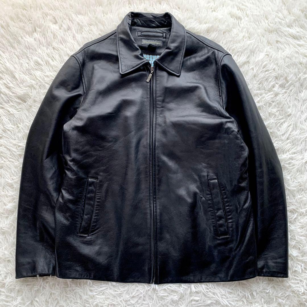 【美品 XL】90s BANANA REPUBLIC レザー ジャケット