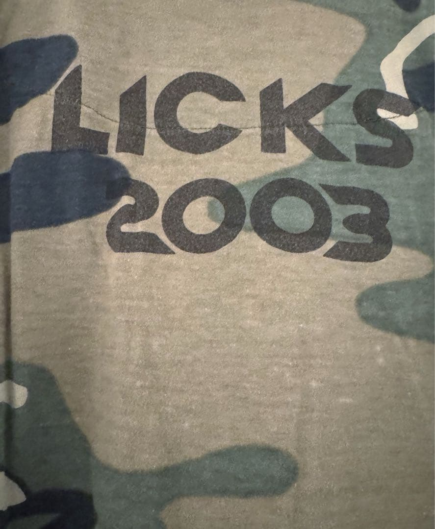 Buddhist Punk／ブディストパンク 迷彩柄ローリングストーンズTシャツ