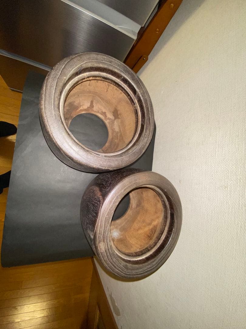 金沢桐工芸品、桐火鉢 2個セット