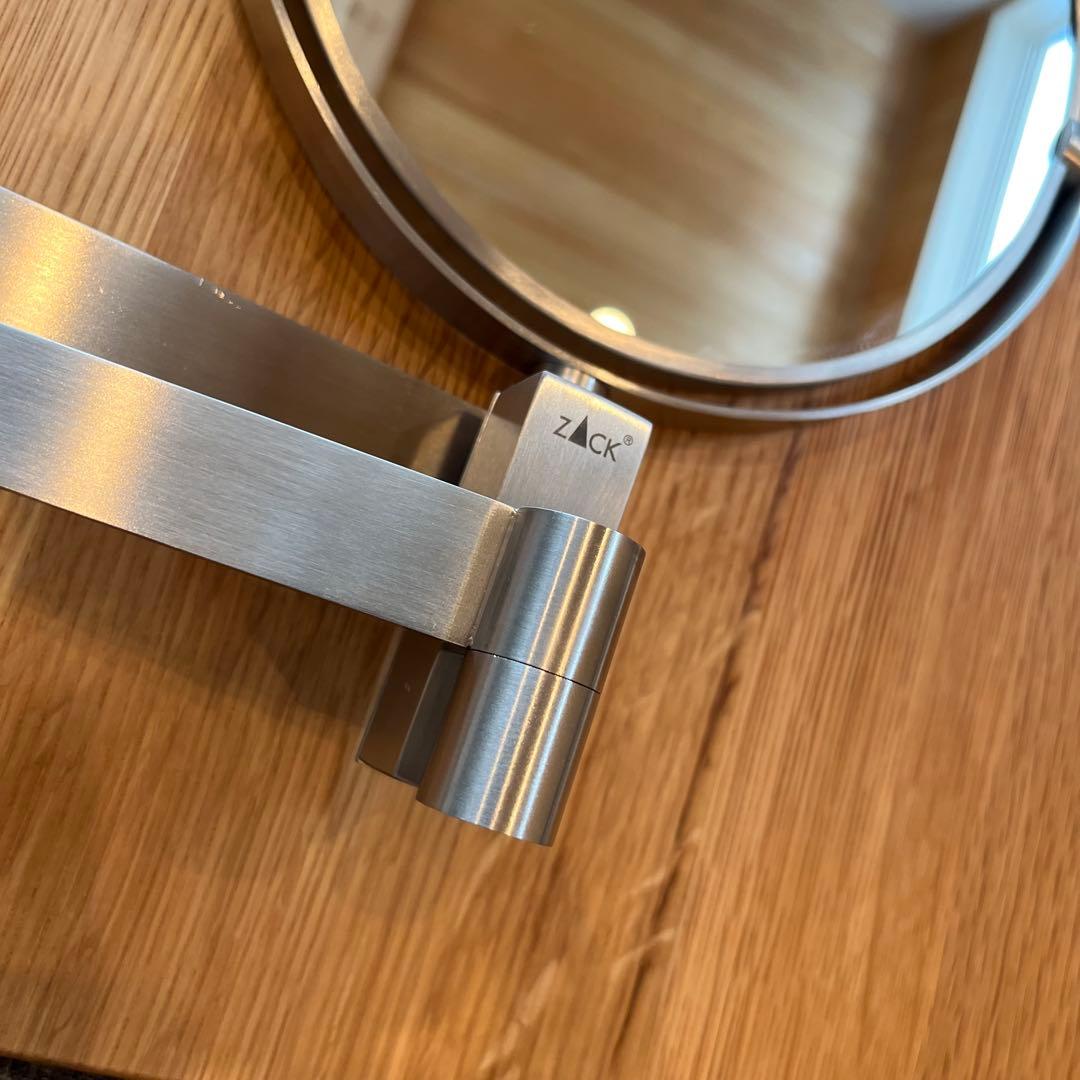 ZACK ザック 40109 壁付け ミラー 3倍 ステンレス ヘアライン仕上げ
