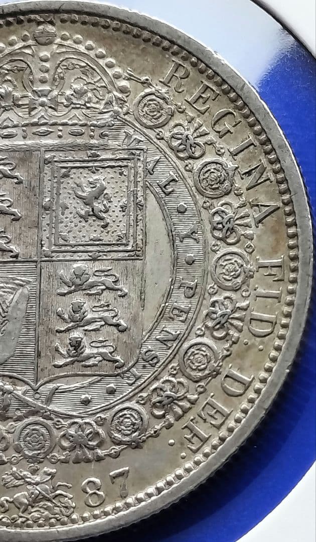 美品❗️ハーフクラウン銀貨(ヴィクトリア女王ジュビリーヘッド)1887イギリス