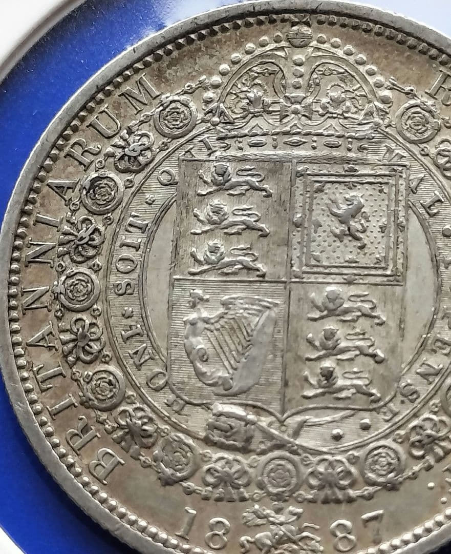 美品❗️ハーフクラウン銀貨(ヴィクトリア女王ジュビリーヘッド)1887イギリス