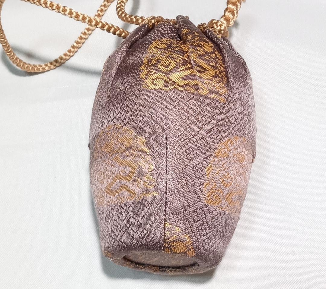 茶道具　遠州七窯　高取焼　高取喜恵作　高取焼肩衝茶入　火燈龍金襴仕覆　美品！！