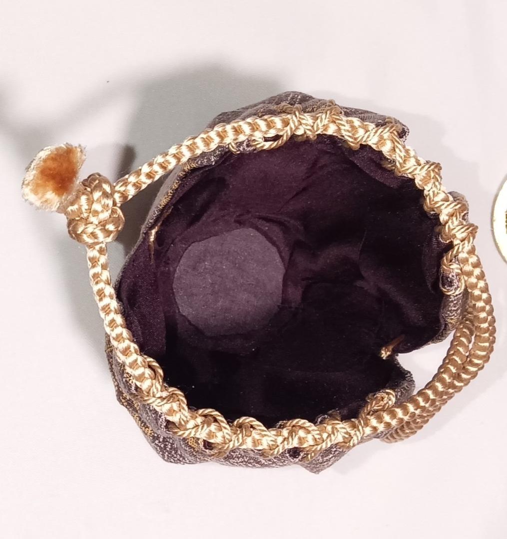 茶道具　遠州七窯　高取焼　高取喜恵作　高取焼肩衝茶入　火燈龍金襴仕覆　美品！！