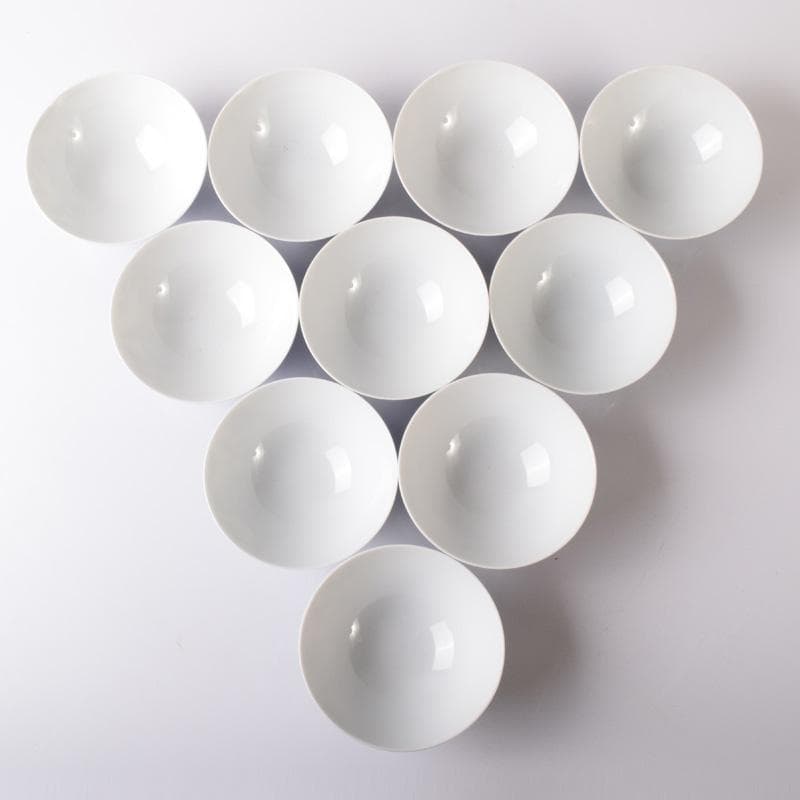 和食器　有田焼　華山萬右衛門作　唐草文　蓋付茶碗　十客　共箱　C　7613A