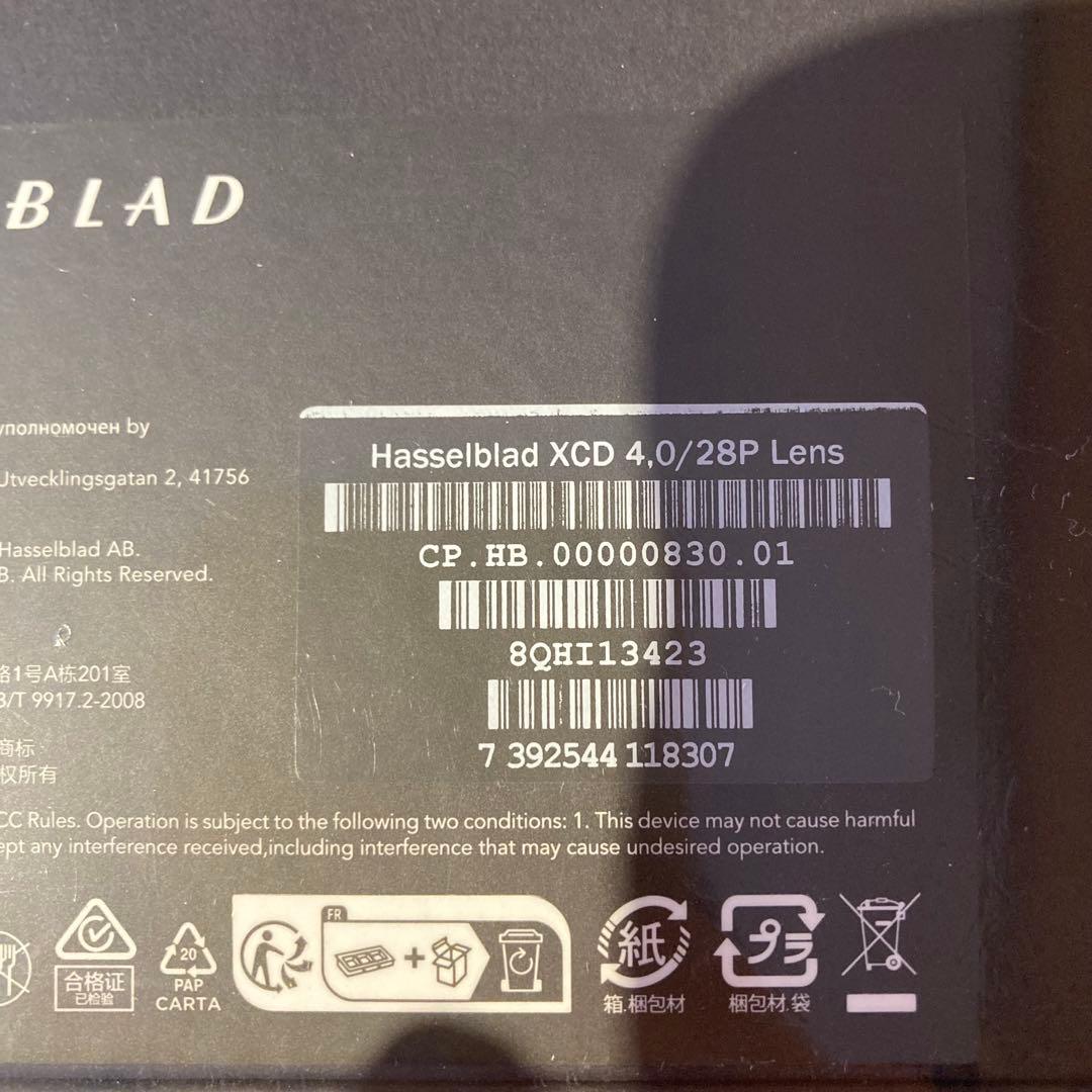【新品未使用】HASSELBLAD XCD 4/28P 広角レンズ