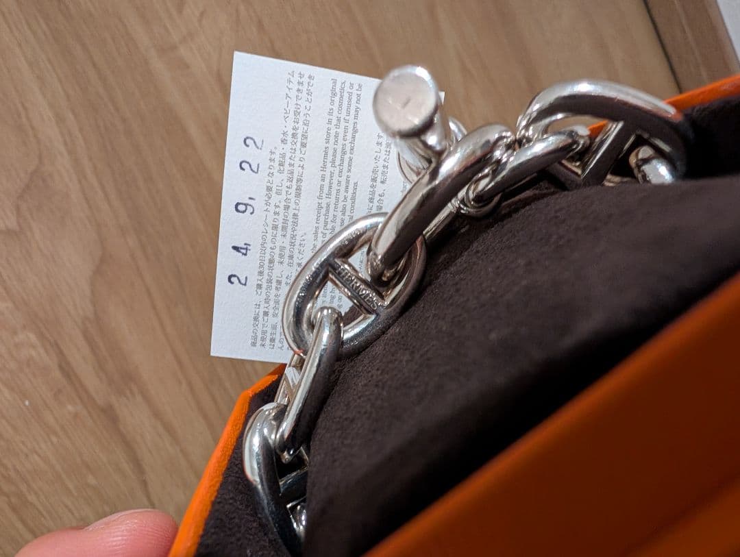 HERMES シルバーチェーンブレスレット