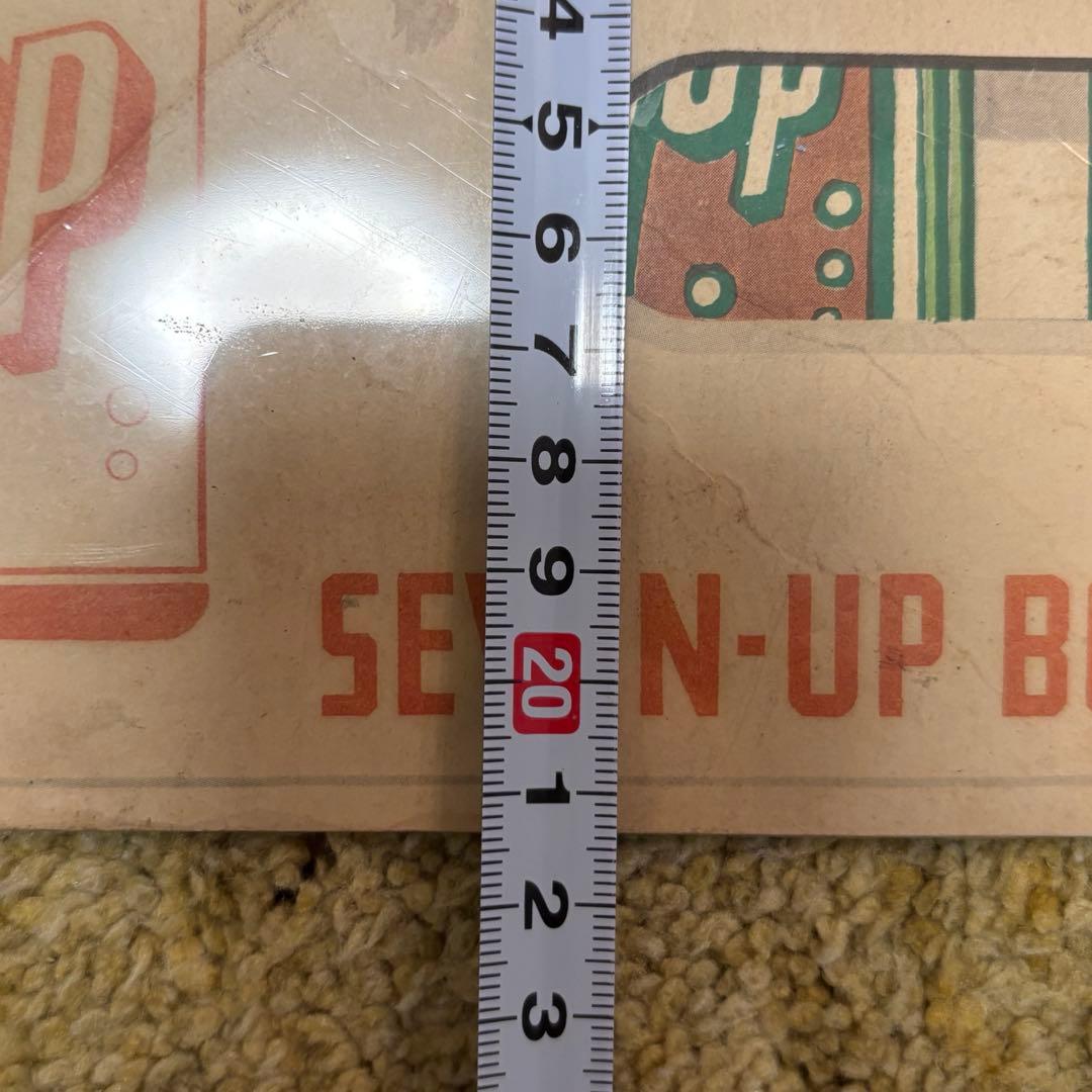 《本物》【7up セブンアップ】ヴィンテージ紙製看板