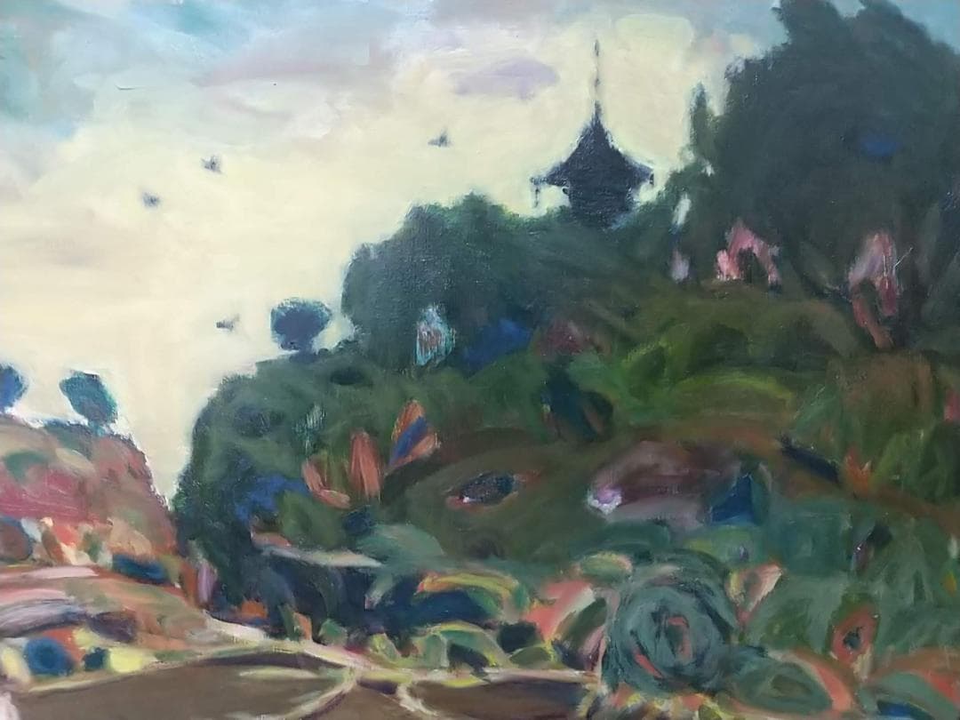 「里」1975 F15 絵画 油彩画 油絵