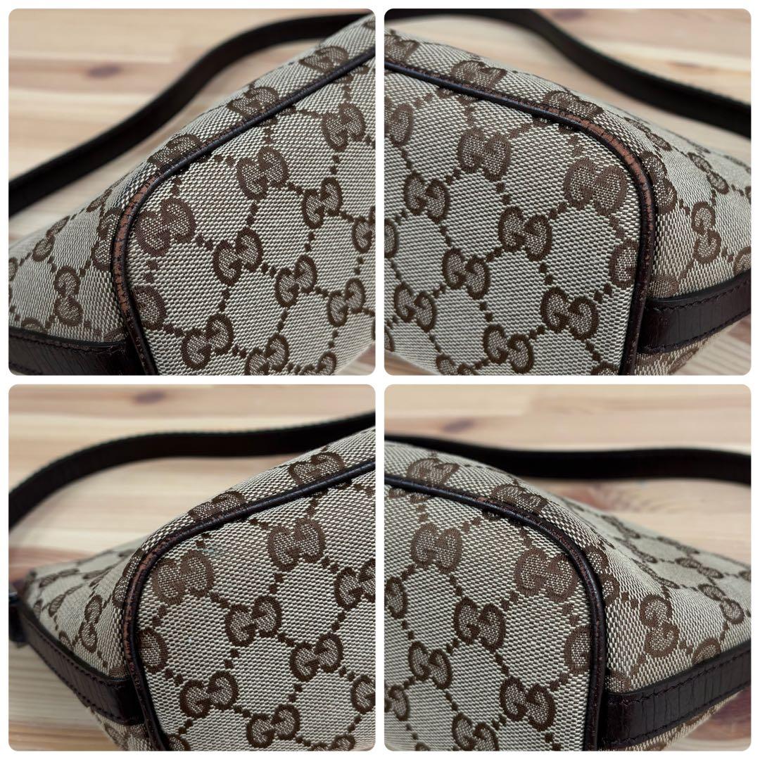 美品　GUCCI グッチ　シェリーライン　GG柄　アクセサリーポーチ　バッグ