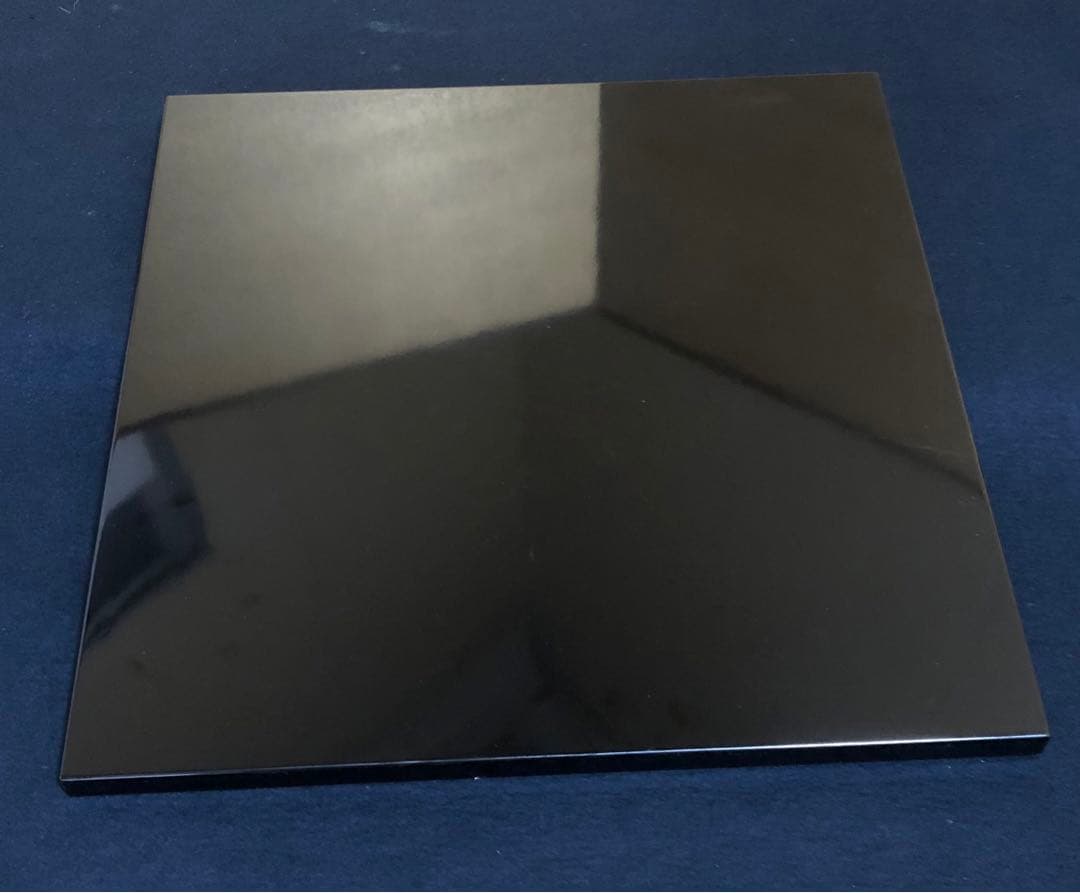 《R》茶道具 和紙張 黒真塗 大板 敷板 元箱　251022い5