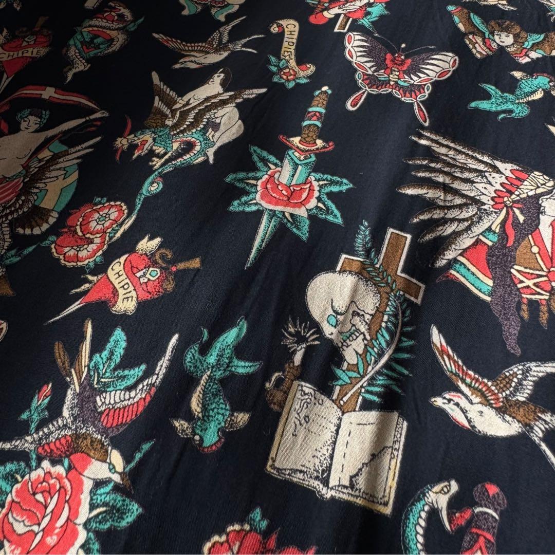 CHIPIE CUIR A-2typeレザージャケット　総柄裏地　ダークブラウン