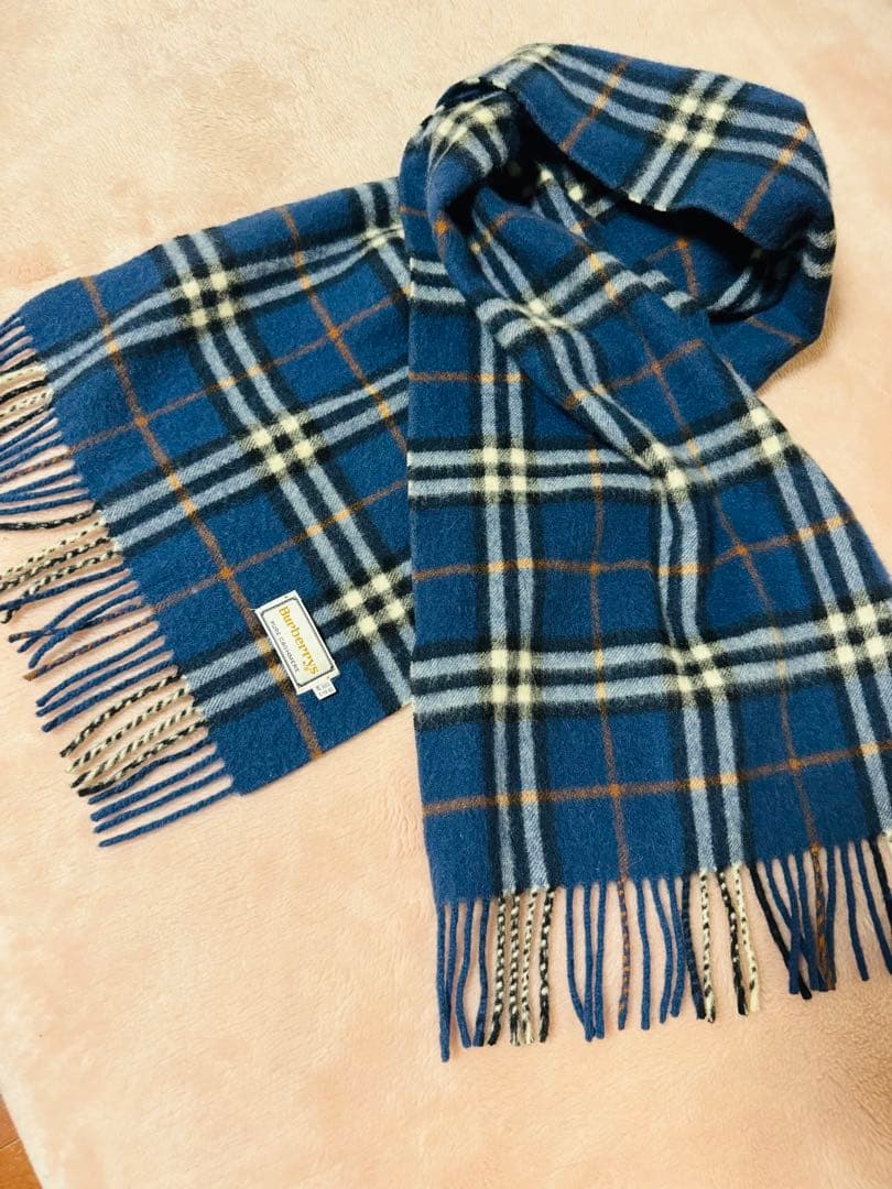 Burberrys 純カシミヤ チェックマフラー