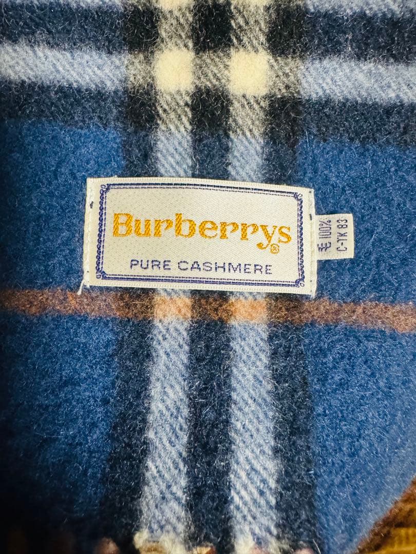 Burberrys 純カシミヤ チェックマフラー
