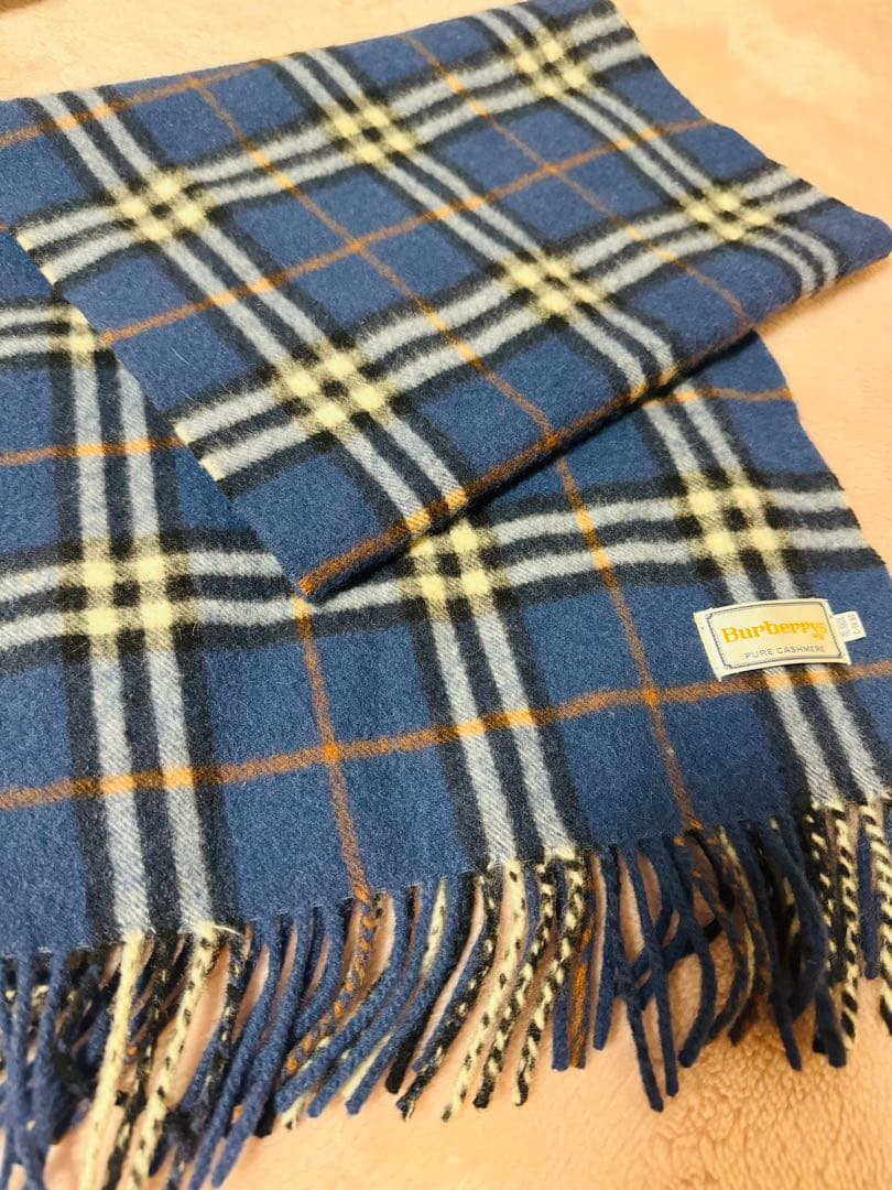 Burberrys 純カシミヤ チェックマフラー