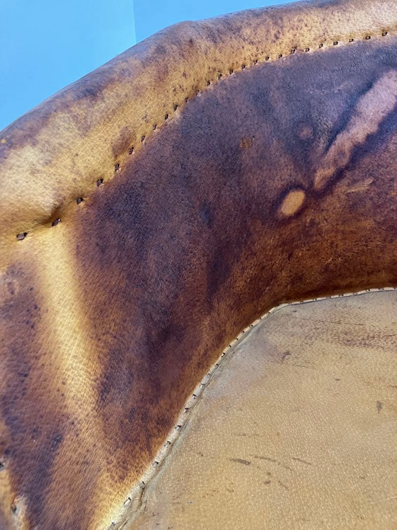 メキシコ　民芸　エキパルチェア　革