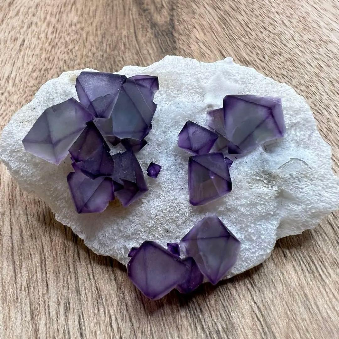 フローライト 八面体 水晶 共生 鉱物 標本 原石