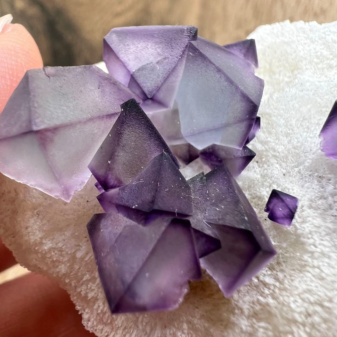 フローライト 八面体 水晶 共生 鉱物 標本 原石