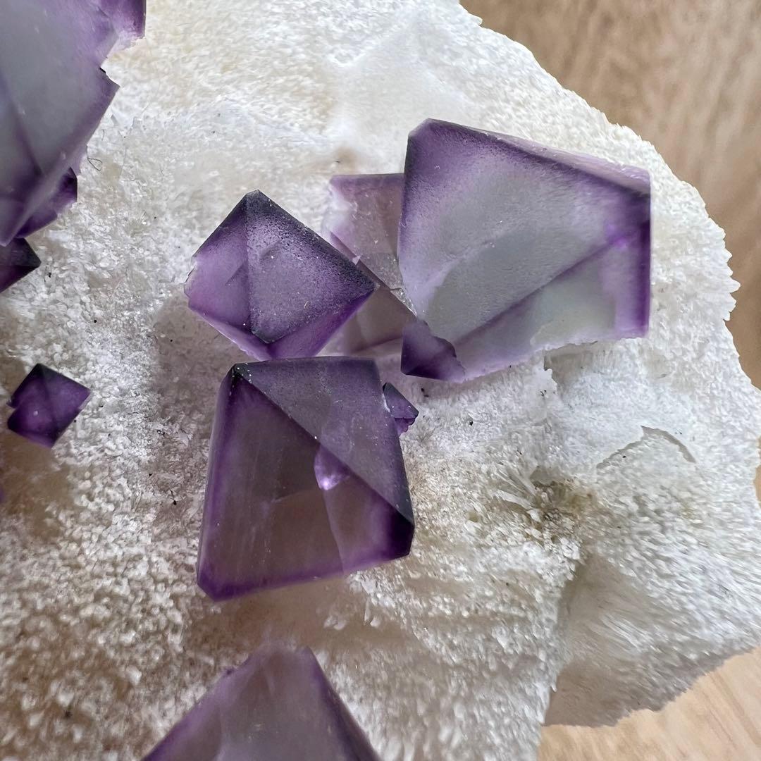 フローライト 八面体 水晶 共生 鉱物 標本 原石