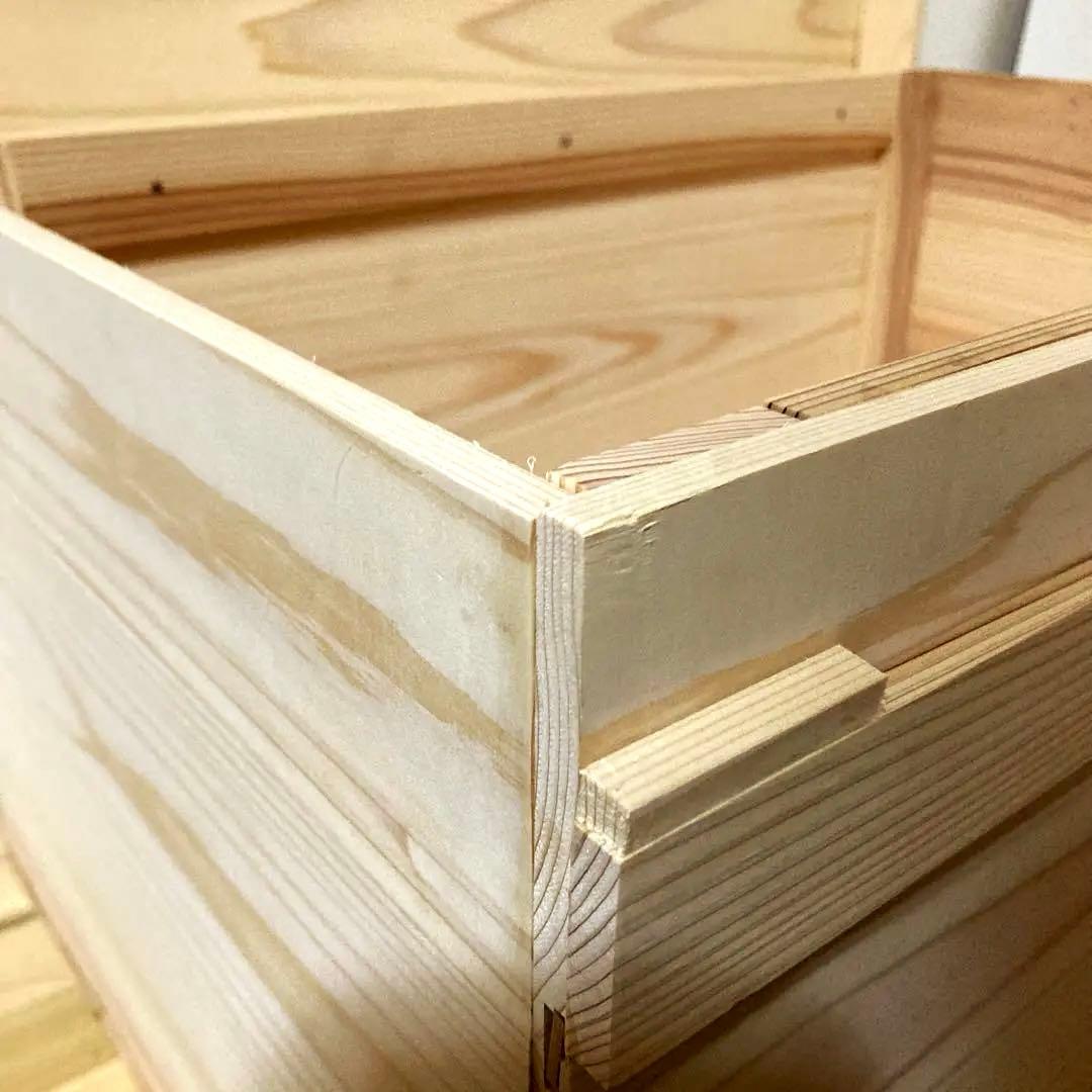 木箱　蓋付き　ウッドボックス　収納箱　収納ケース　宝物箱　ハンドメイド