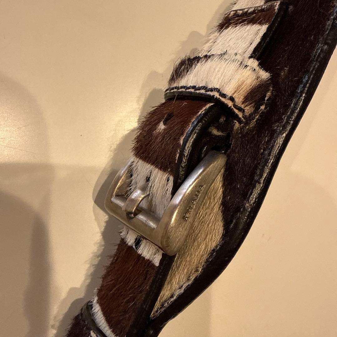 PRADA ゼブラ柄ハラコバッグ