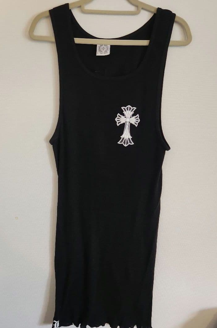 CHROME HEARTS タンクトップ CHダガー リブ ブラック L