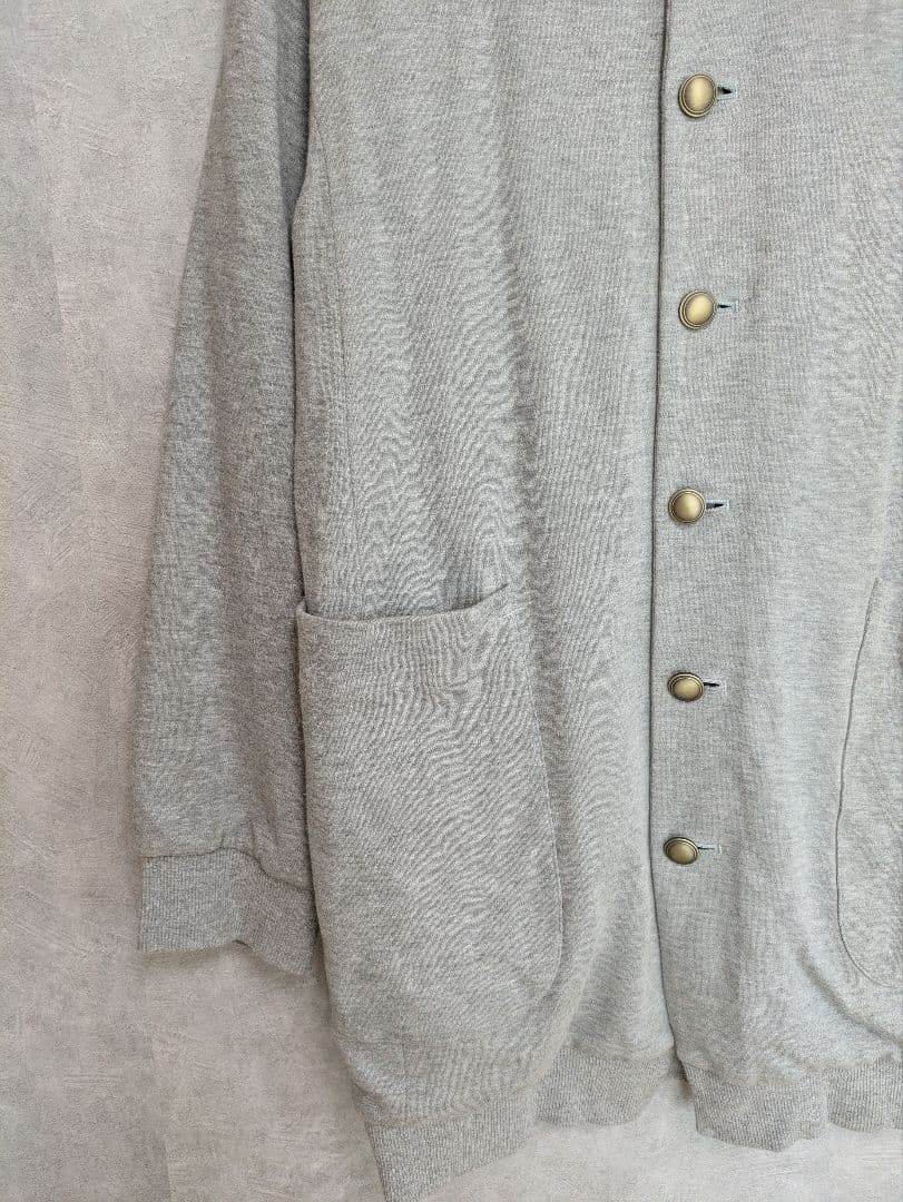 hazama 大人に向けた学ラン グレー ロング丈 ジャケット コットン