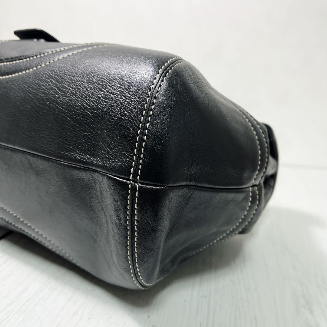 COACH ハンドバッグ　ステッチ ベルト ソーホー レザー 金具 肩掛け