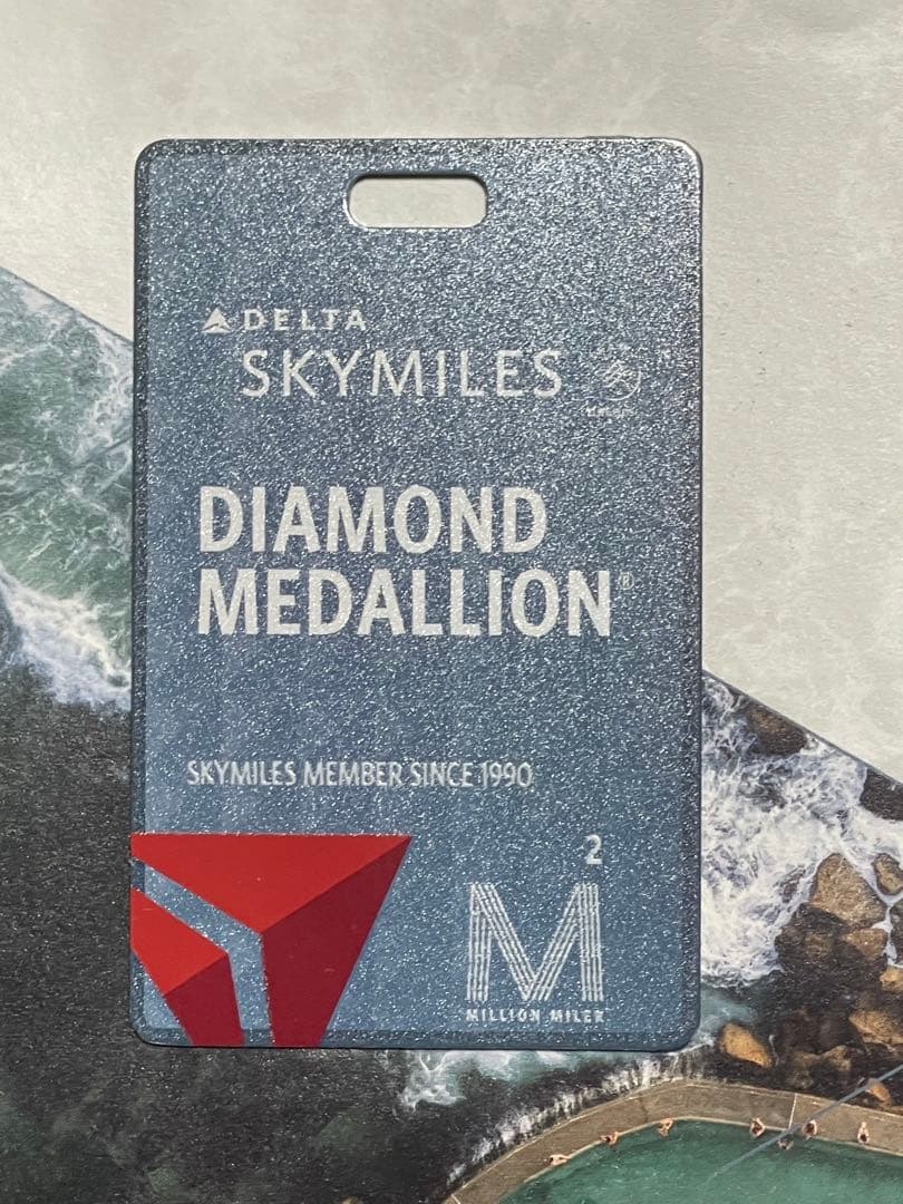 デルタ航空DL ダイヤモンドメダリオン　荷札1枚。2枚ご希望の方連絡ください