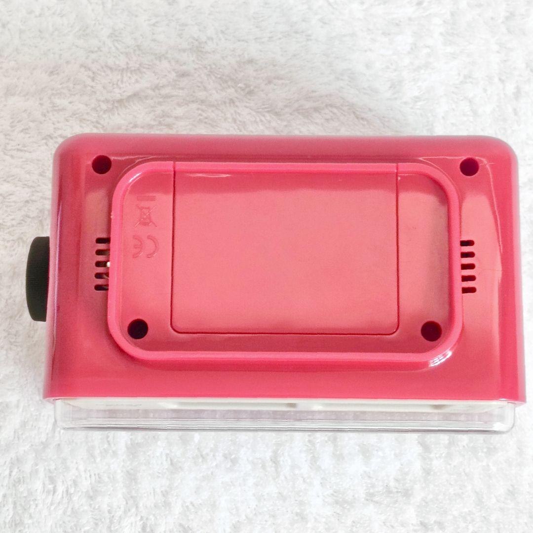 BRUNO LCDレトロアラームクロックS BCR003 レッド 電波時計 希少