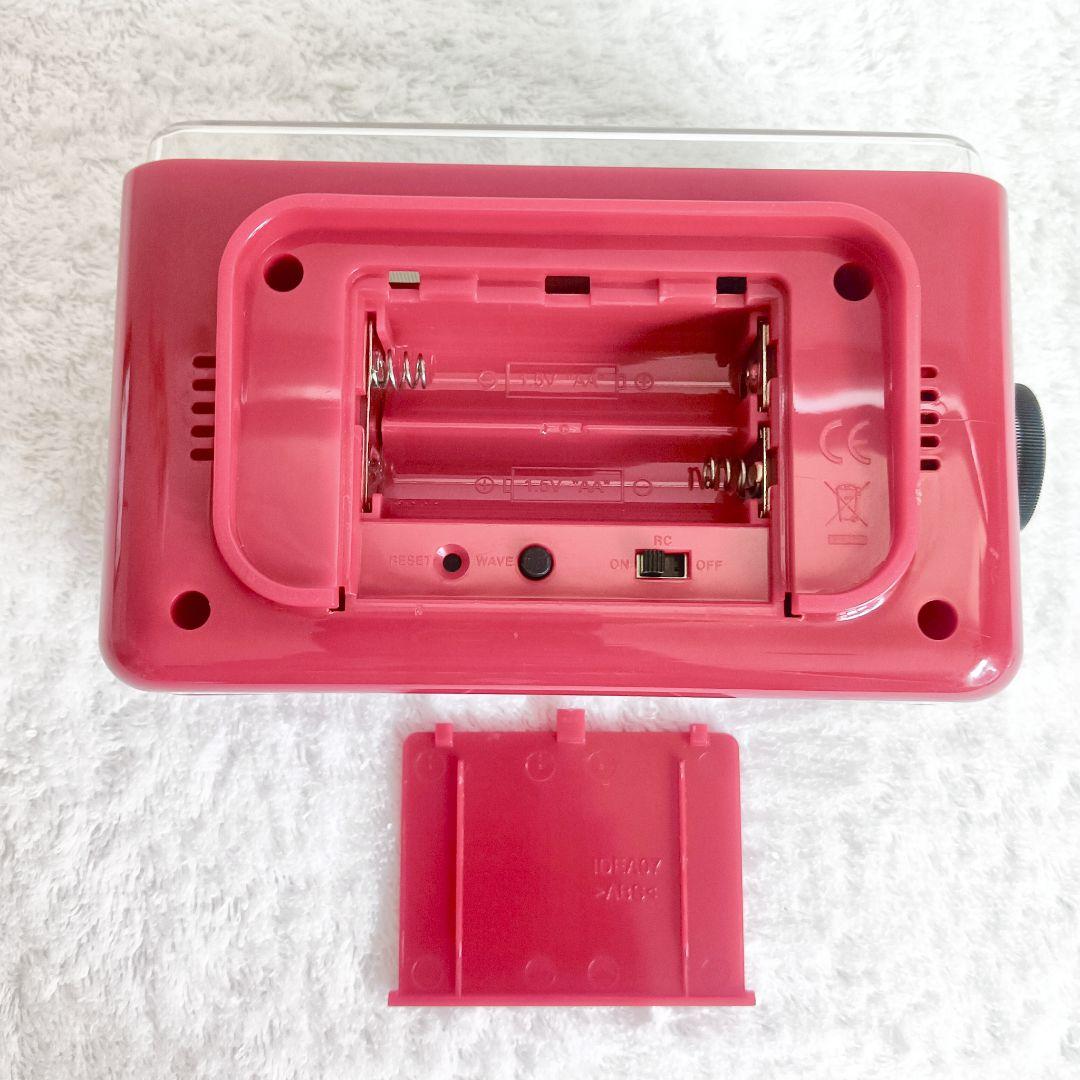 BRUNO LCDレトロアラームクロックS BCR003 レッド 電波時計 希少