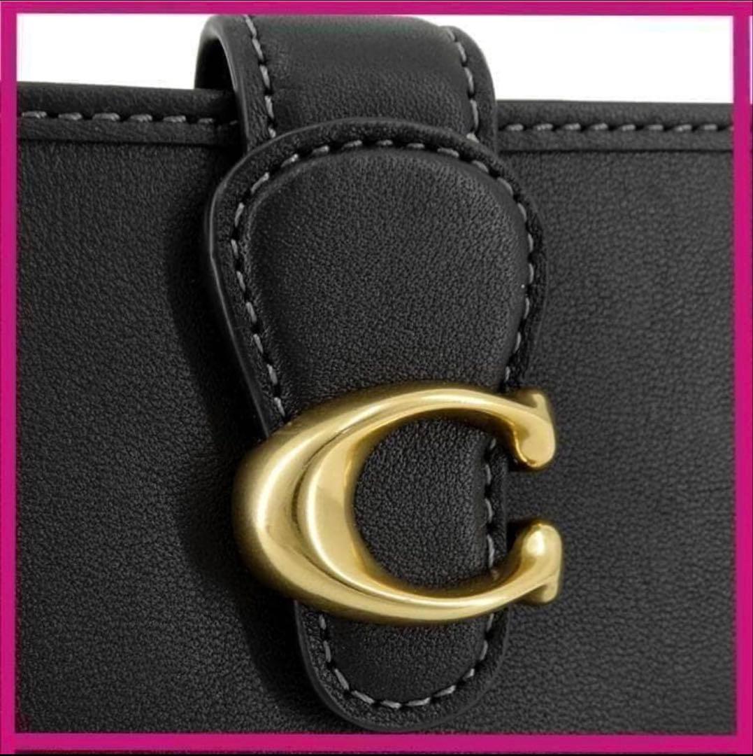 初売りcoachコーチ高級スムースレザータビー二つ折り財布
