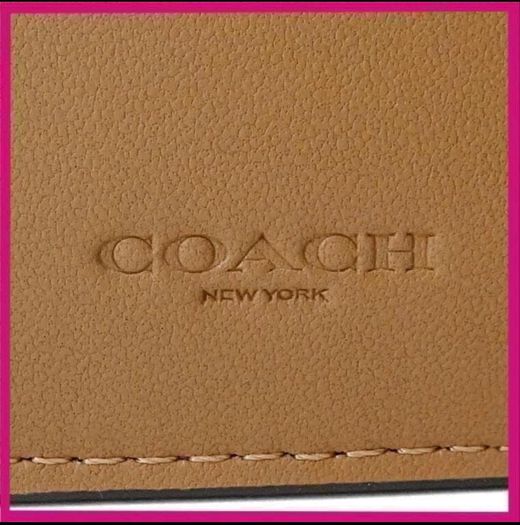 初売りcoachコーチ高級スムースレザータビー二つ折り財布