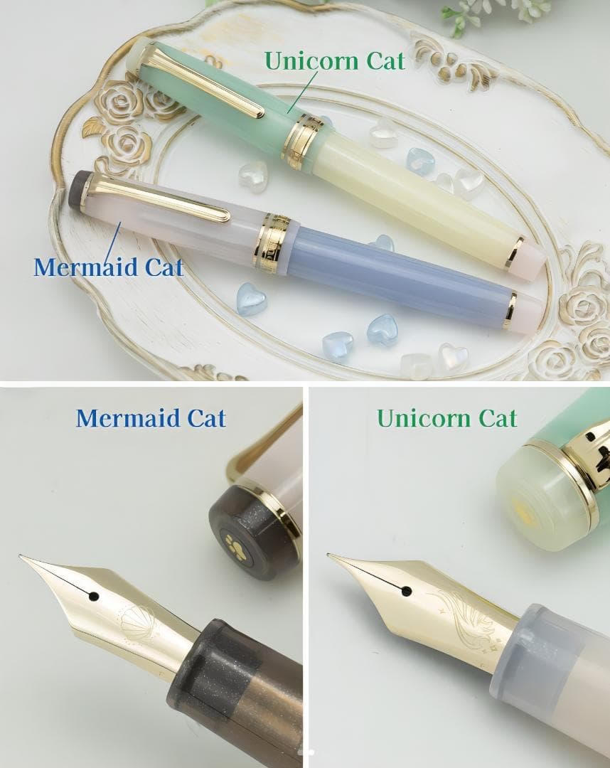 新品 MF nib Poesieオリジナル セーラー 万年筆 　ユニコーンねこ
