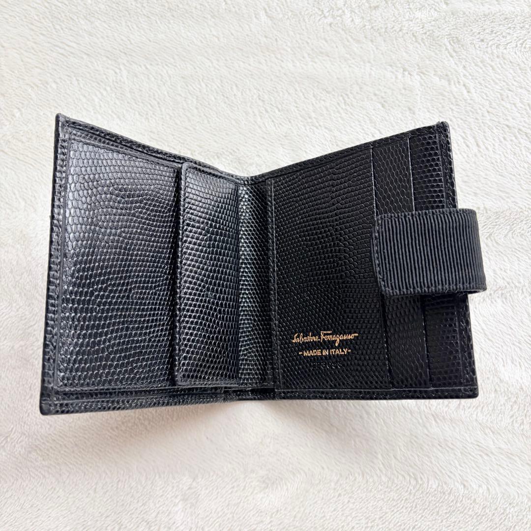【フェラガモ/Salvatore Ferragamo】 二つ折財布　ヴァラリボン