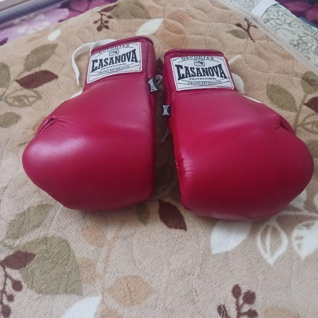 Casanova カサノバ 試合用ボクシンググローブ　６オンス　赤