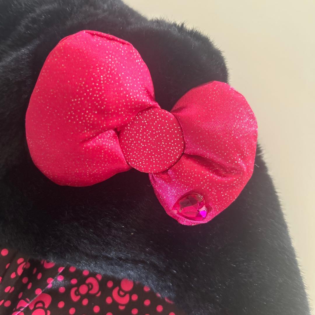 USJ 被り物　マフラー　キティ　黒　ピンク　防寒　ペア