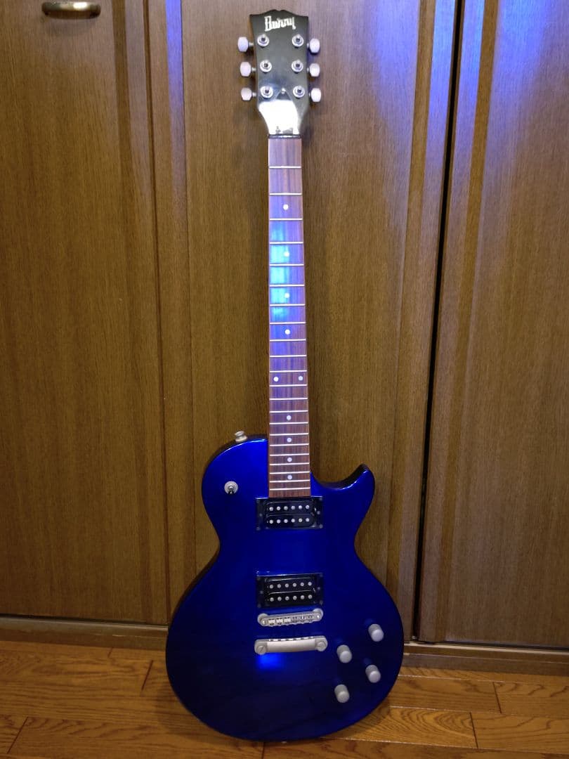 【USED】Burny_レスポール_エレキギター_ジャンク品扱い_ブルー