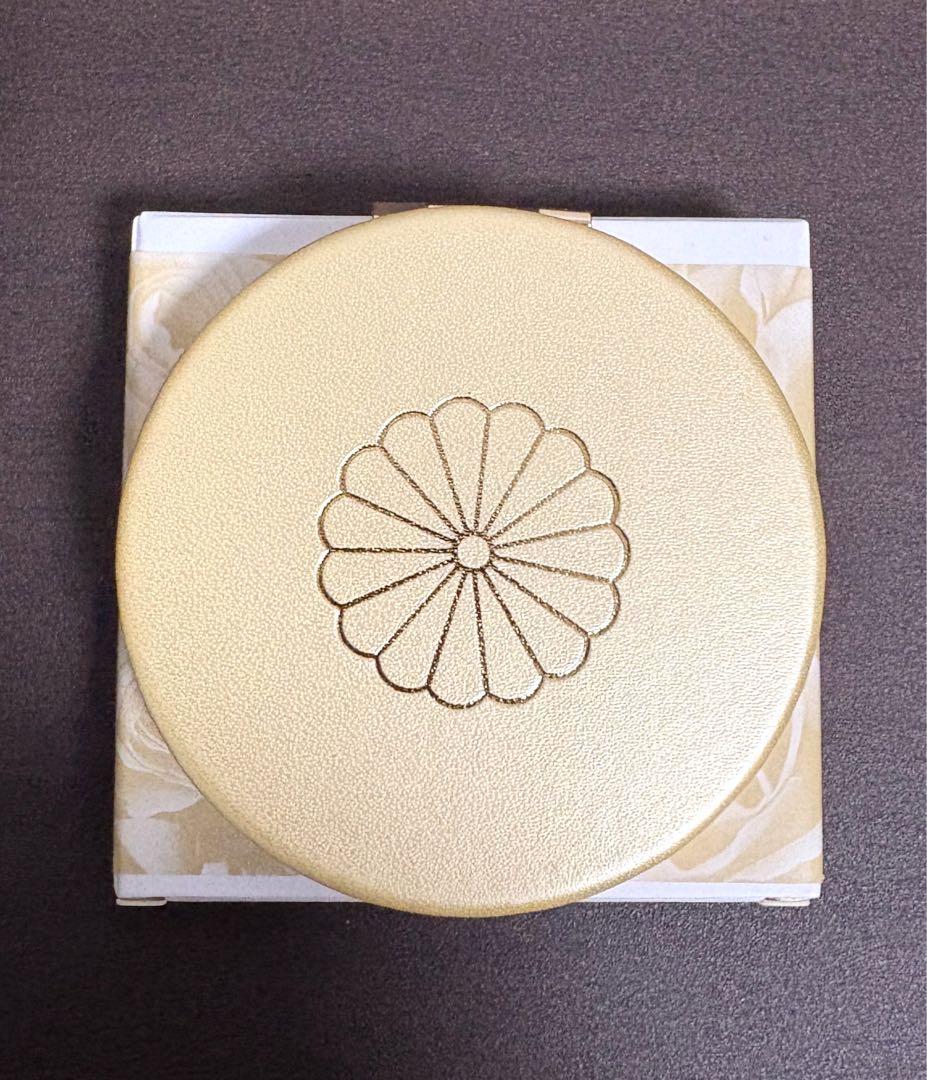 貴重！皇居　シャンパンゴールドがま口財布　小物入れ　ミラー3点セット