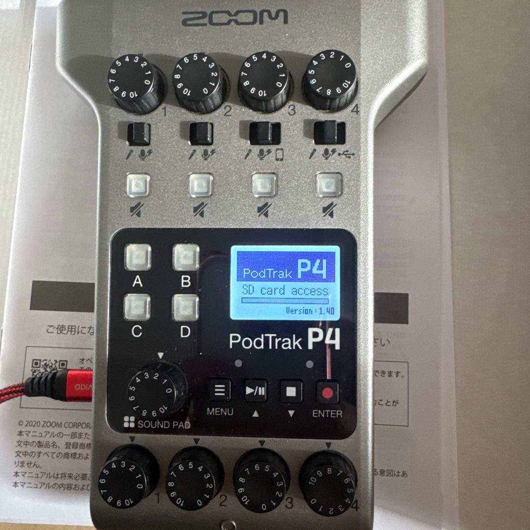 美品 Zoom PodTrak P4 本体