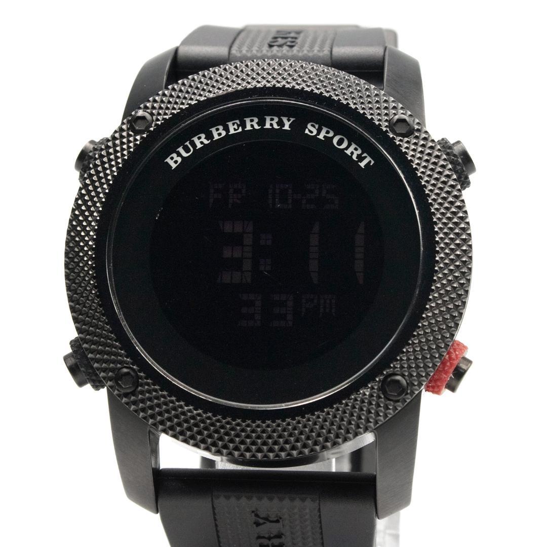 バーバリー 腕時計 クオーツ スポーツ BU7704 黒 赤 メンズ 海外モデル