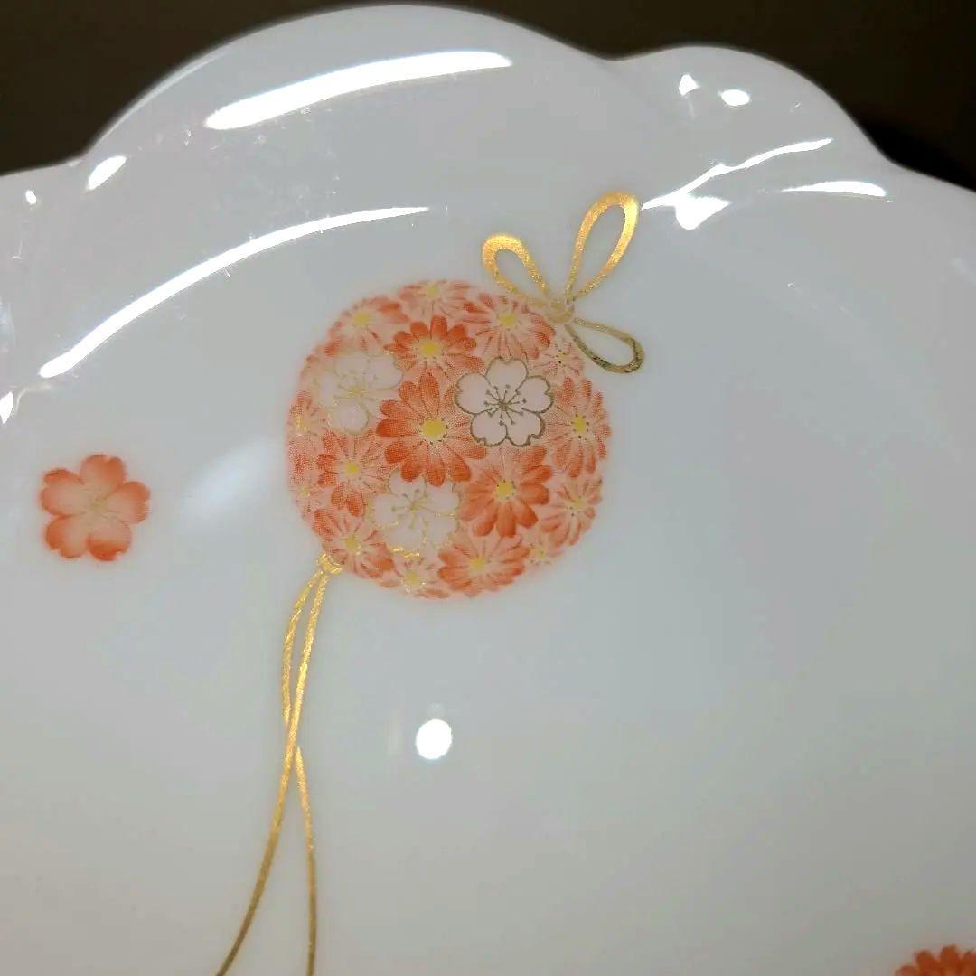 大倉陶園　花毬　13cm　梅型小皿揃　5枚