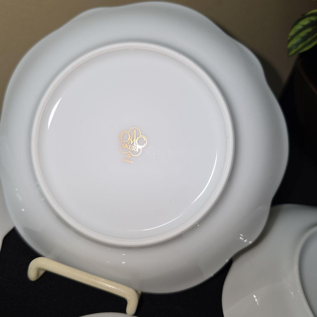 大倉陶園　花毬　13cm　梅型小皿揃　5枚